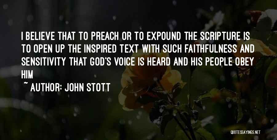 Faithfulness To God Quotes By John Stott
