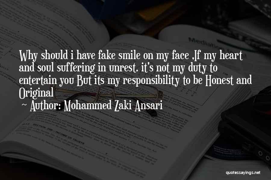 Fake Smile And Quotes By Mohammed Zaki Ansari
