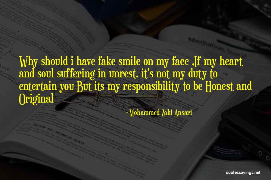 Fake Smile Quotes By Mohammed Zaki Ansari