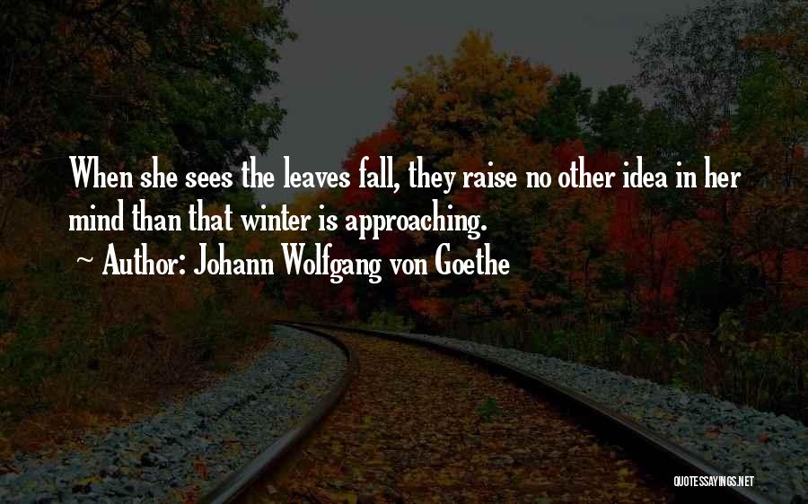 Fall Approaching Quotes By Johann Wolfgang Von Goethe