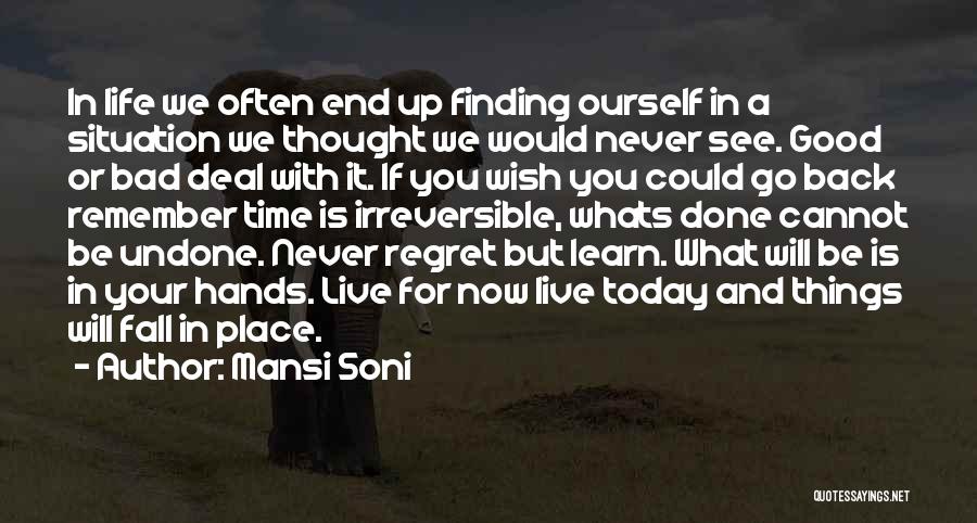 Fall Back Time Quotes By Mansi Soni