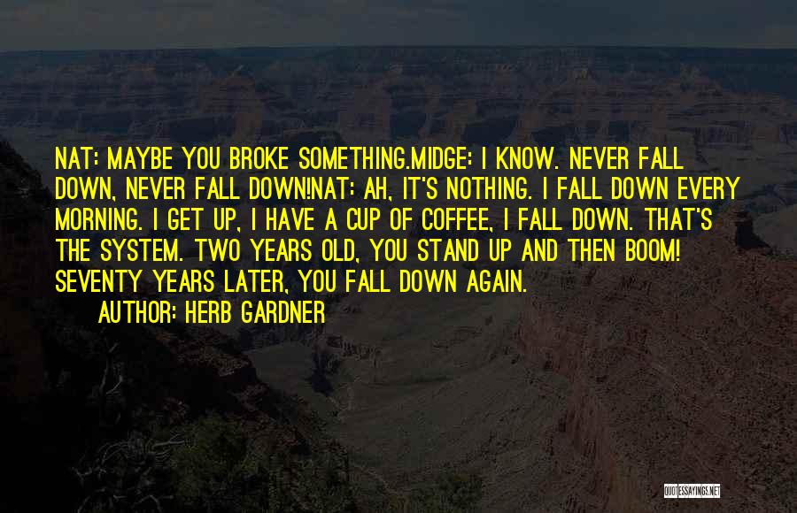 Fall Down Stand Up Quotes By Herb Gardner