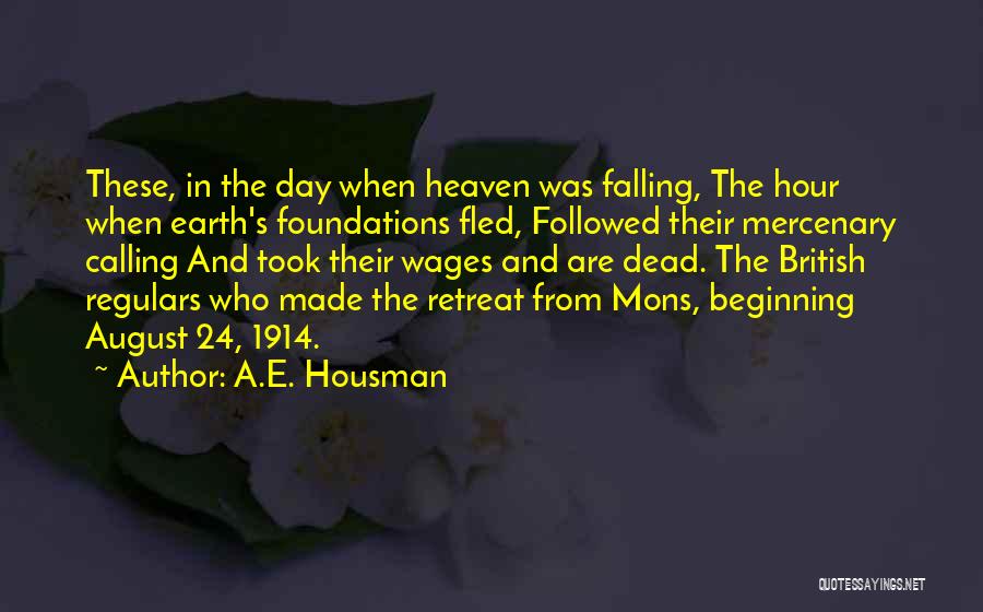 Fall Falling Quotes By A.E. Housman
