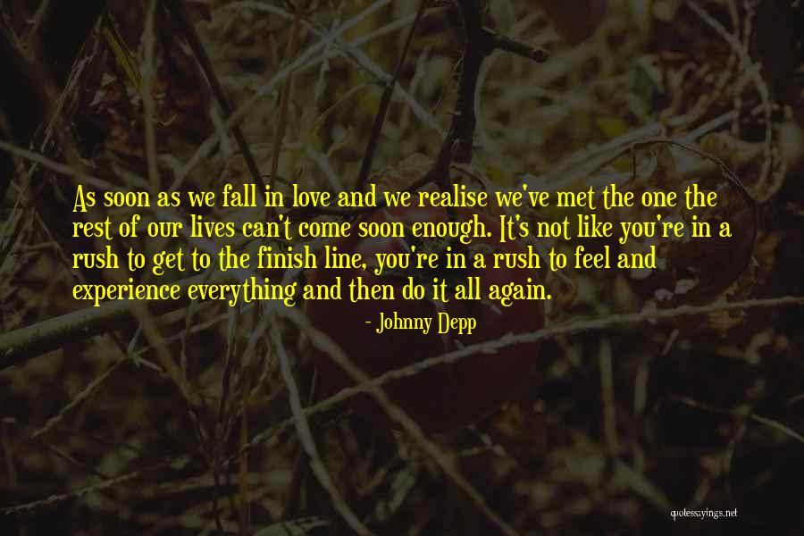 Fall In Love One Line Quotes By Johnny Depp Fall In Love One Line Quotes By Johnny Depp