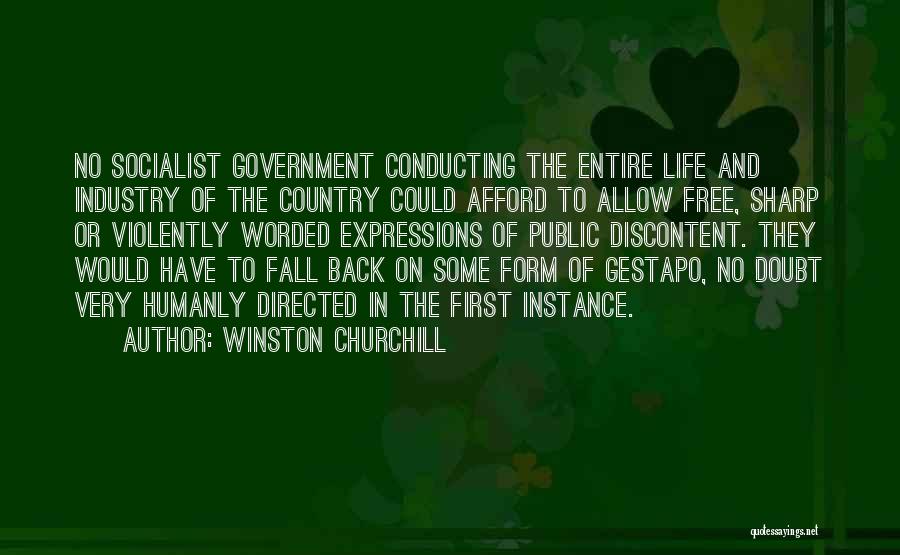 Fall In The Country Quotes By Winston Churchill