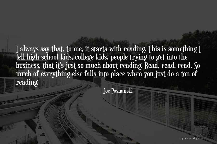 Fall Into Place Quotes By Joe Posnanski Fall Into Place Quotes By Joe Posnanski