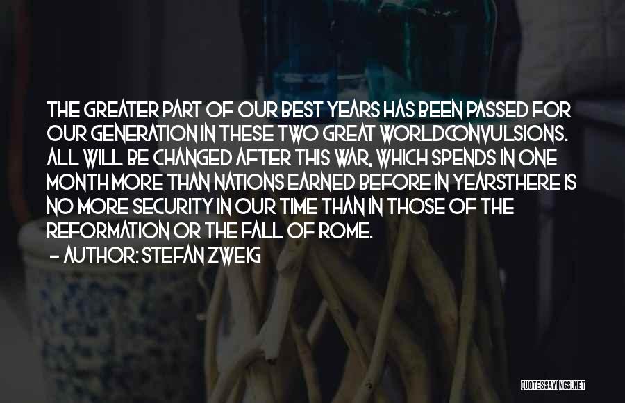 Fall Of Rome Quotes By Stefan Zweig