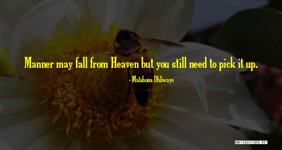 Fall Pick Yourself Up Quotes By Matshona Dhliwayo