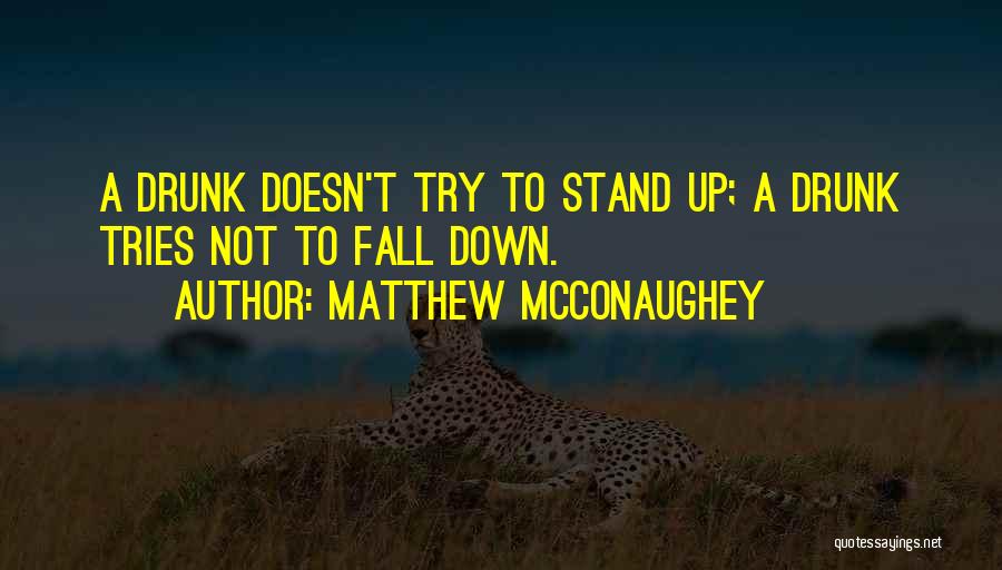 Fall Stand Up Quotes By Matthew McConaughey