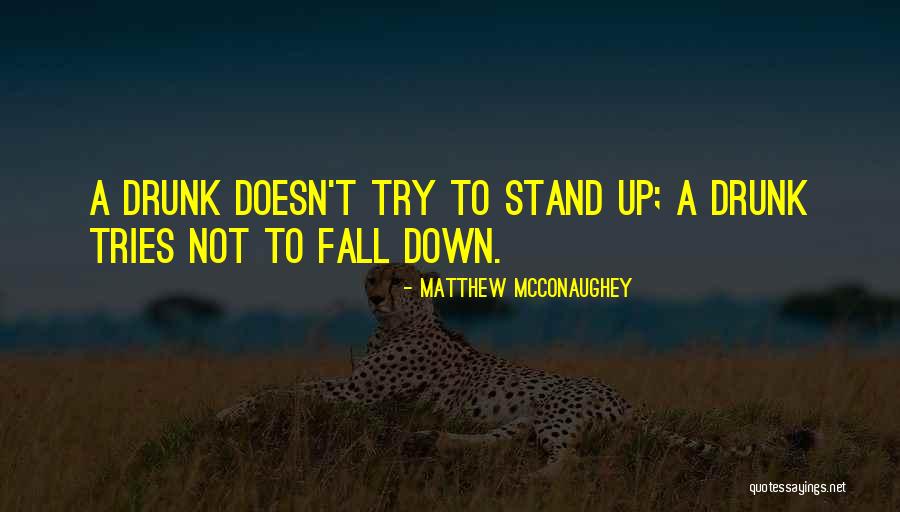 Fall Stand Up Quotes By Matthew McConaughey