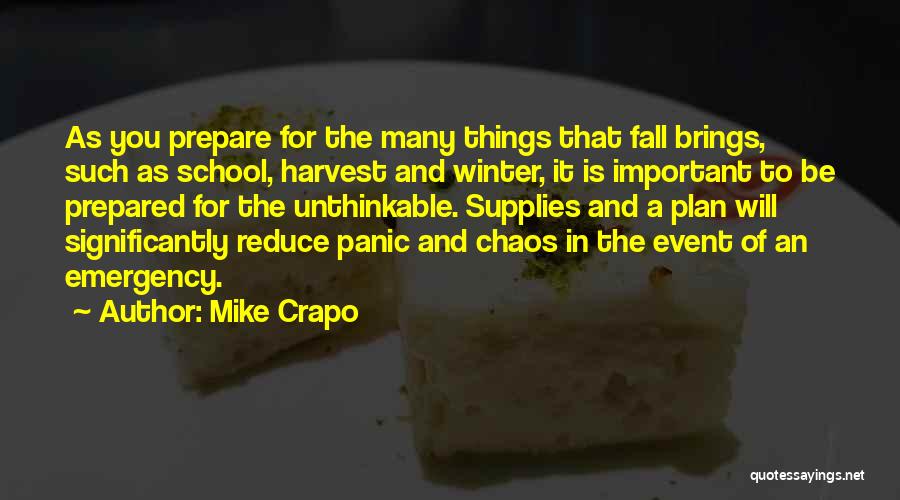 Fall To Winter Quotes By Mike Crapo