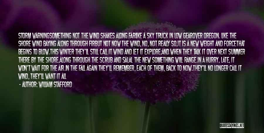 Fall To Winter Quotes By William Stafford