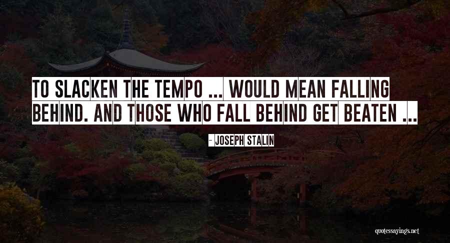 Falling Behind Quotes By Joseph Stalin