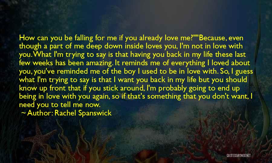 Falling Down Love Quotes By Rachel Spanswick