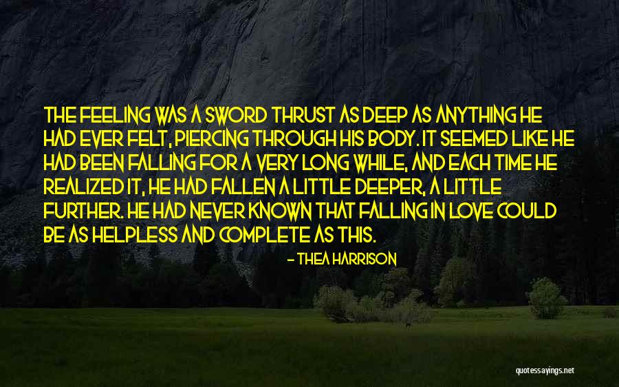 Falling In Love Deep Quotes By Thea Harrison Falling In Love Deep Quotes By Thea Harrison