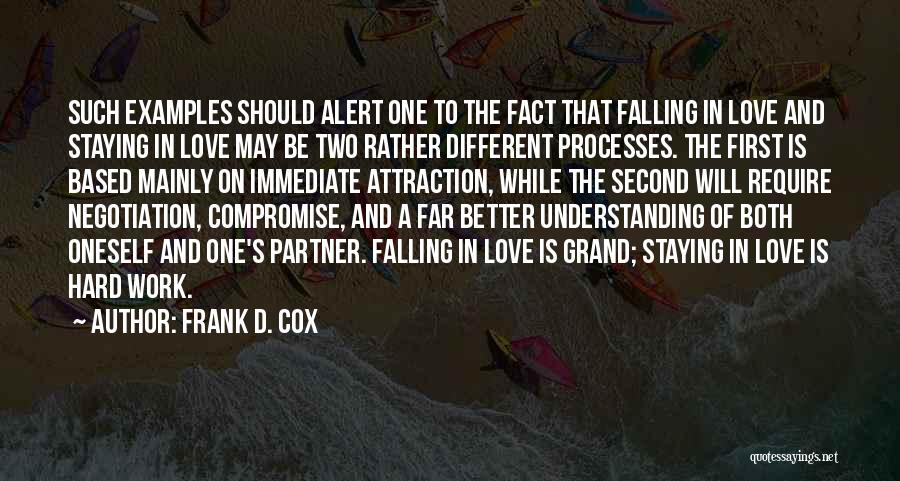 Falling In Love Staying In Love Quotes By Frank D. Cox