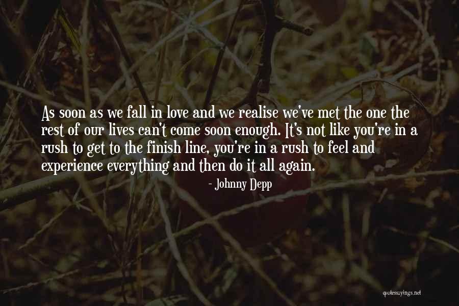 Falling In Love With Someone Again Quotes By Johnny Depp