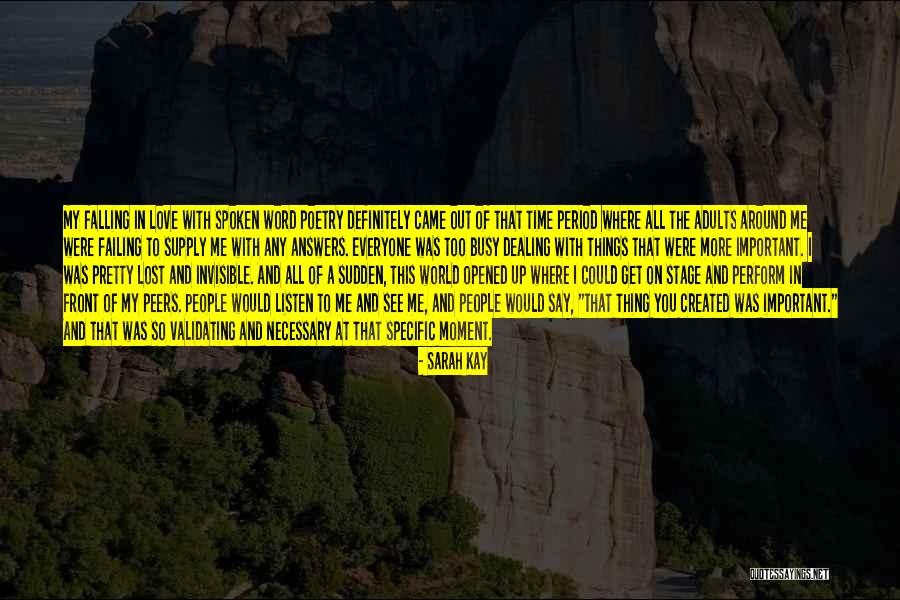 Falling In Love With The World Quotes By Sarah Kay Falling In Love With The World Quotes By Sarah Kay