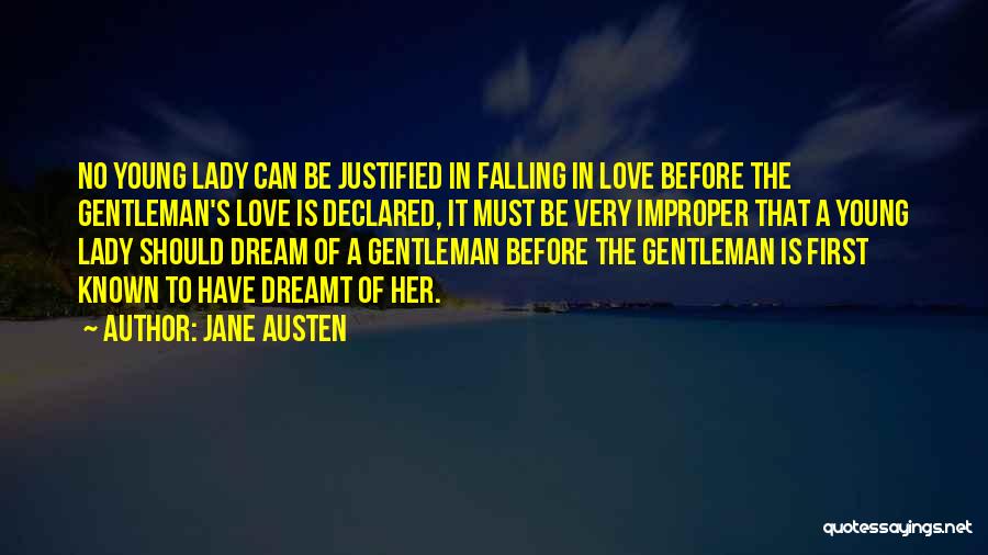 Falling In Love Young Quotes By Jane Austen