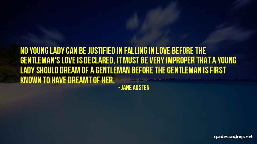 Falling In Love Young Quotes By Jane Austen