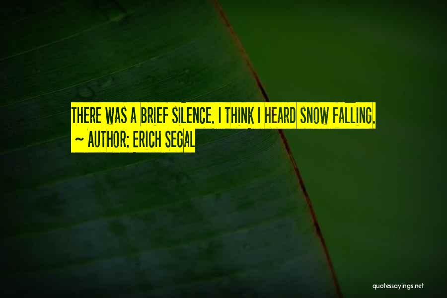 Falling Snow Quotes By Erich Segal