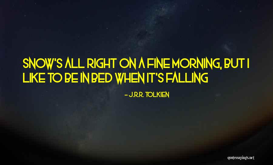 Falling Snow Quotes By J.R.R. Tolkien