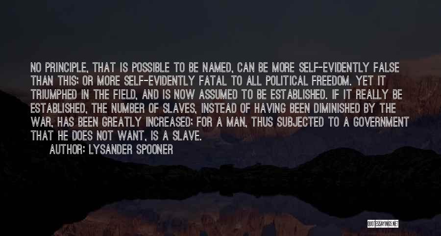 False Freedom Quotes By Lysander Spooner
