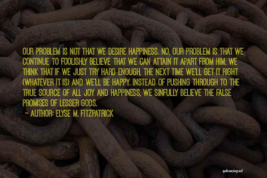 False Gods Quotes By Elyse M. Fitzpatrick