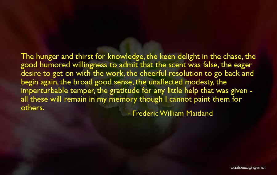 False Modesty Quotes By Frederic William Maitland