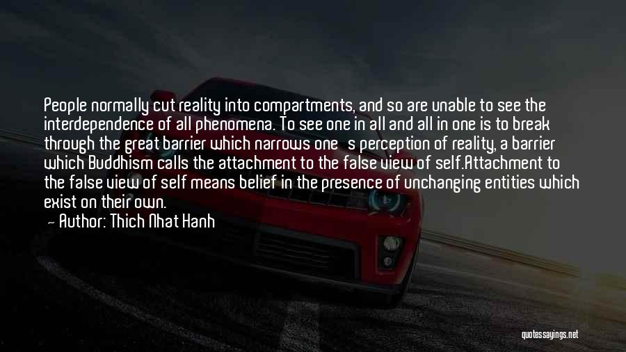 False Reality Quotes By Thich Nhat Hanh