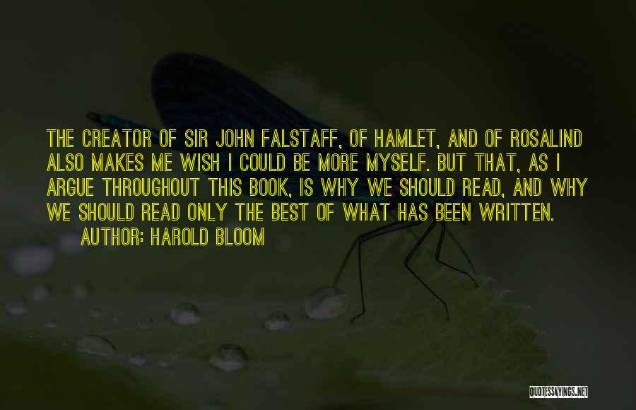 Falstaff Quotes By Harold Bloom