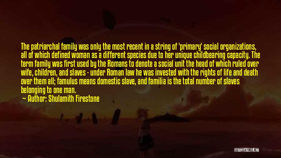 Familia Quotes By Shulamith Firestone