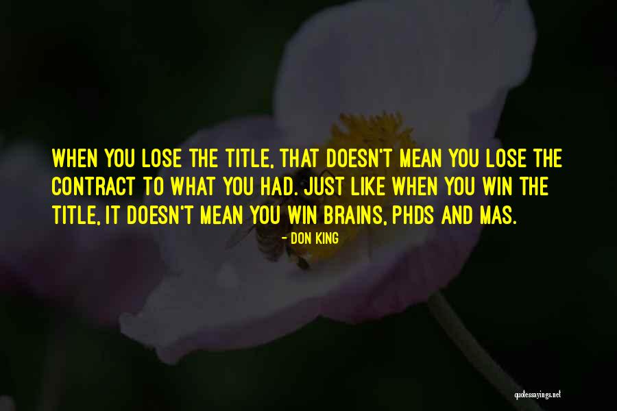 Familias Lexicas Quotes By Don King Familias Lexicas Quotes By Don King
