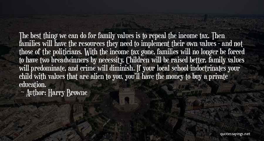 Families And Education Quotes By Harry Browne