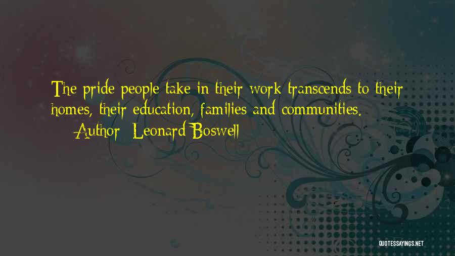 Families And Education Quotes By Leonard Boswell