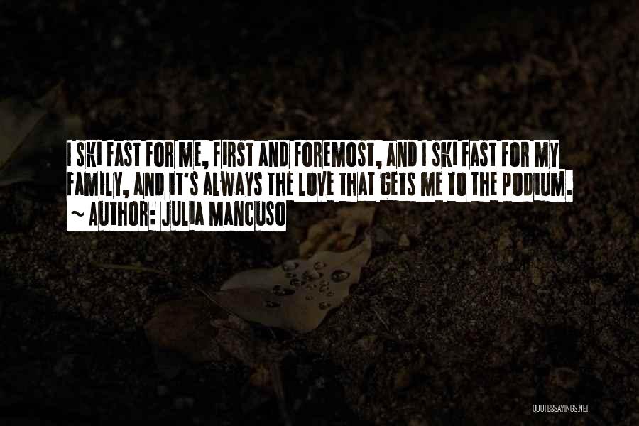 Family Always First Quotes By Julia Mancuso
