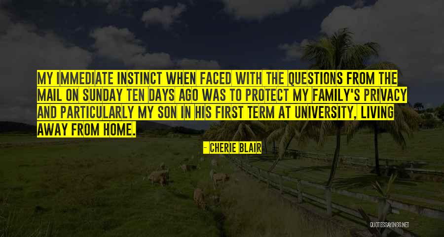 Family Away From Home Quotes By Cherie Blair Family Away From Home Quotes By Cherie Blair