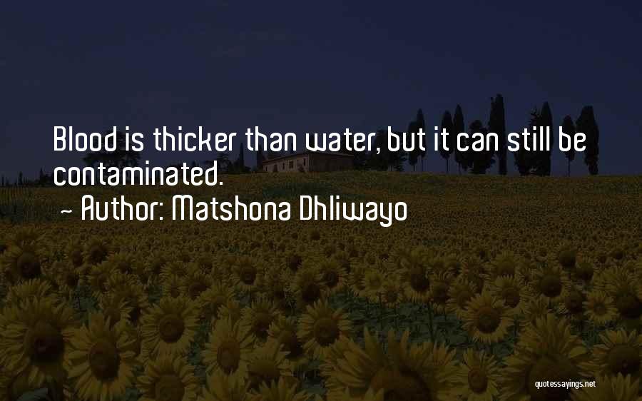 Family Blood Is Thicker Than Water Quotes By Matshona Dhliwayo