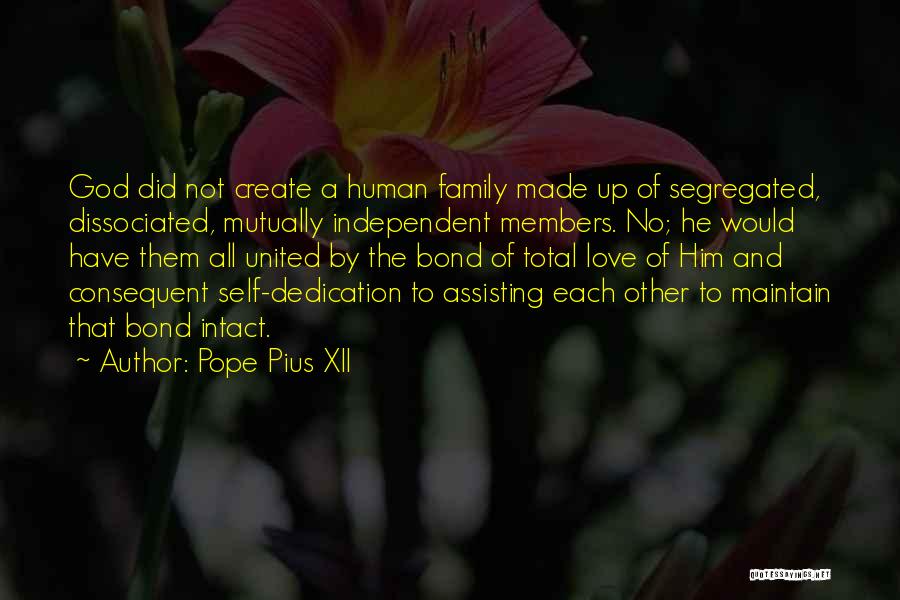 Family Bond And Love Quotes By Pope Pius XII