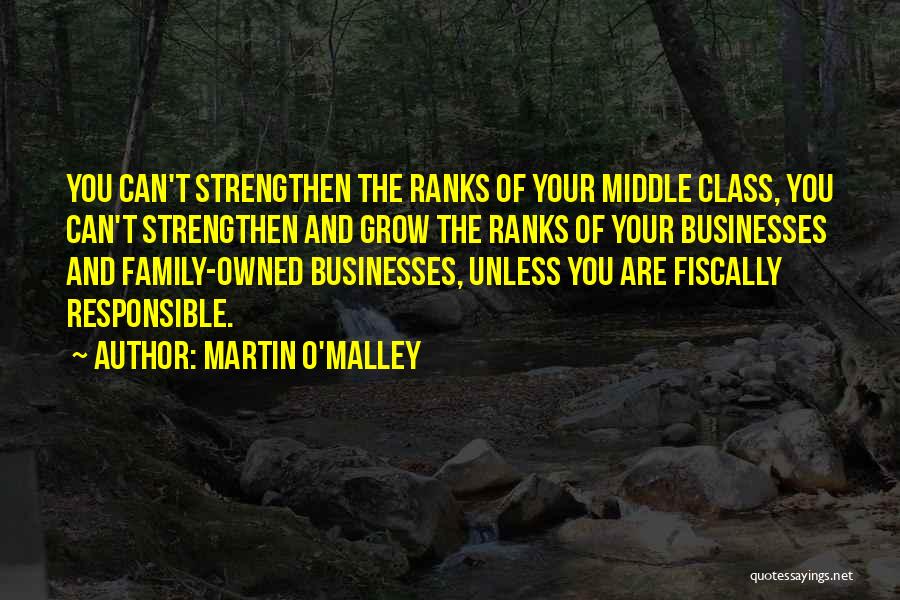Family Businesses Quotes By Martin O'Malley