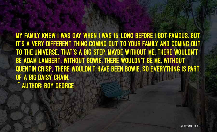 Family Chain Quotes By Boy George