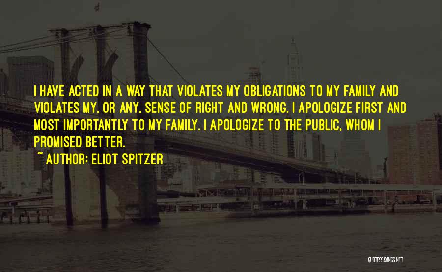 Family Doing Wrong Quotes By Eliot Spitzer