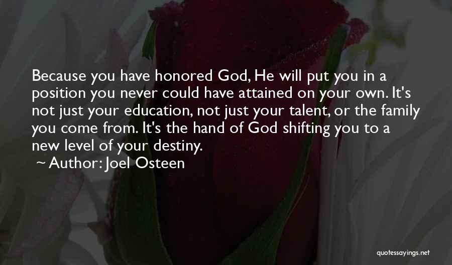 Family Hand Quotes By Joel Osteen