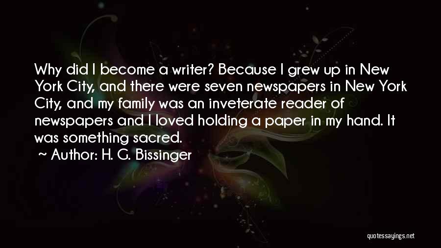 Family Holding Hand Quotes By H. G. Bissinger