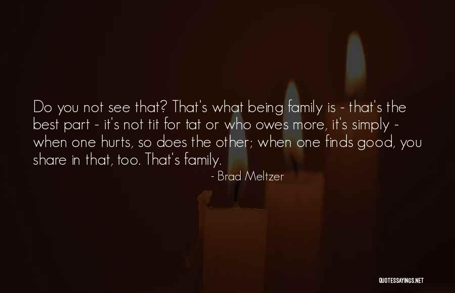 Family Hurts You Most Quotes By Brad Meltzer