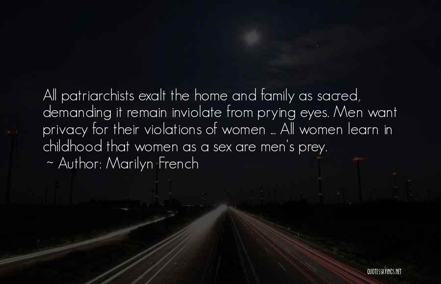 Family In French Quotes By Marilyn French