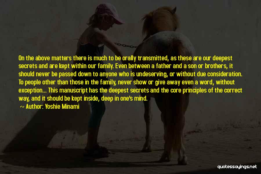 Family Is All That Matters Quotes By Yoshie Minami