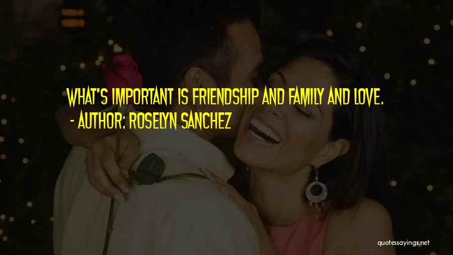 Family Is Important Quotes By Roselyn Sanchez