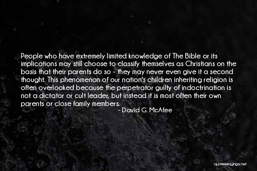 Family Is Not Quotes By David G. McAfee