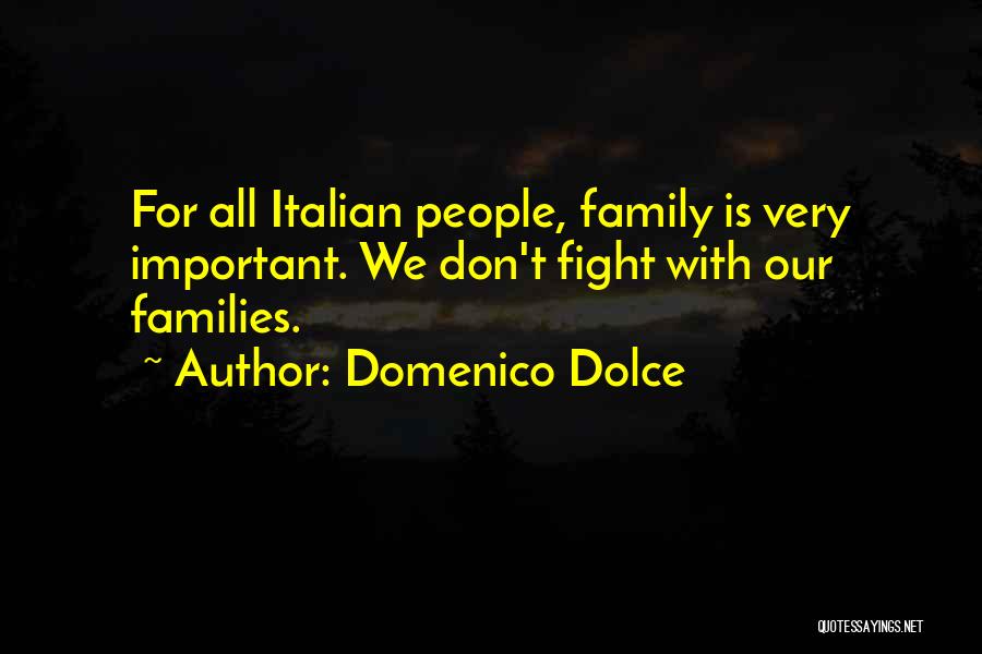 Family Is Very Important Quotes By Domenico Dolce